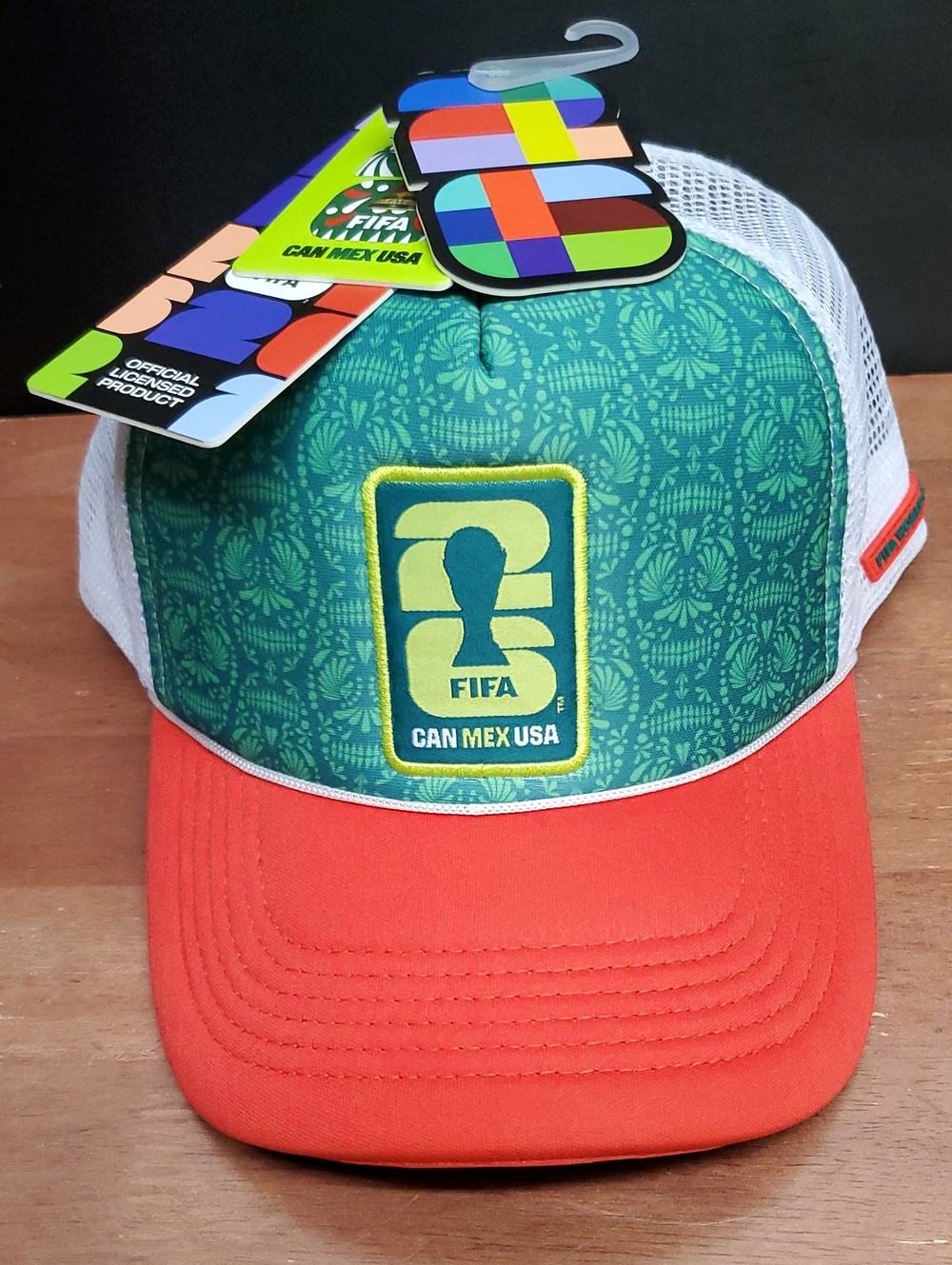 FIFA Can Mex USA Green & Orange Foam Trucker Hat Cap